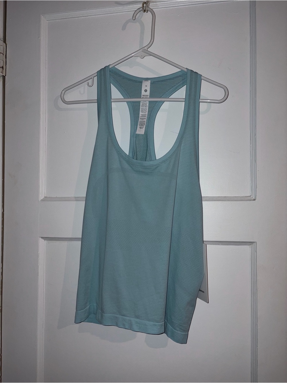 NWT Lululemon swiftly size 14 Women’s Light Blue Racerback Tank Top